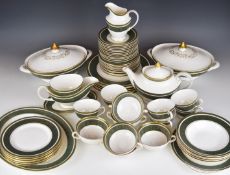 Royal Doulton dinner and tea service decorated in the Vanborough pattern including two tureens