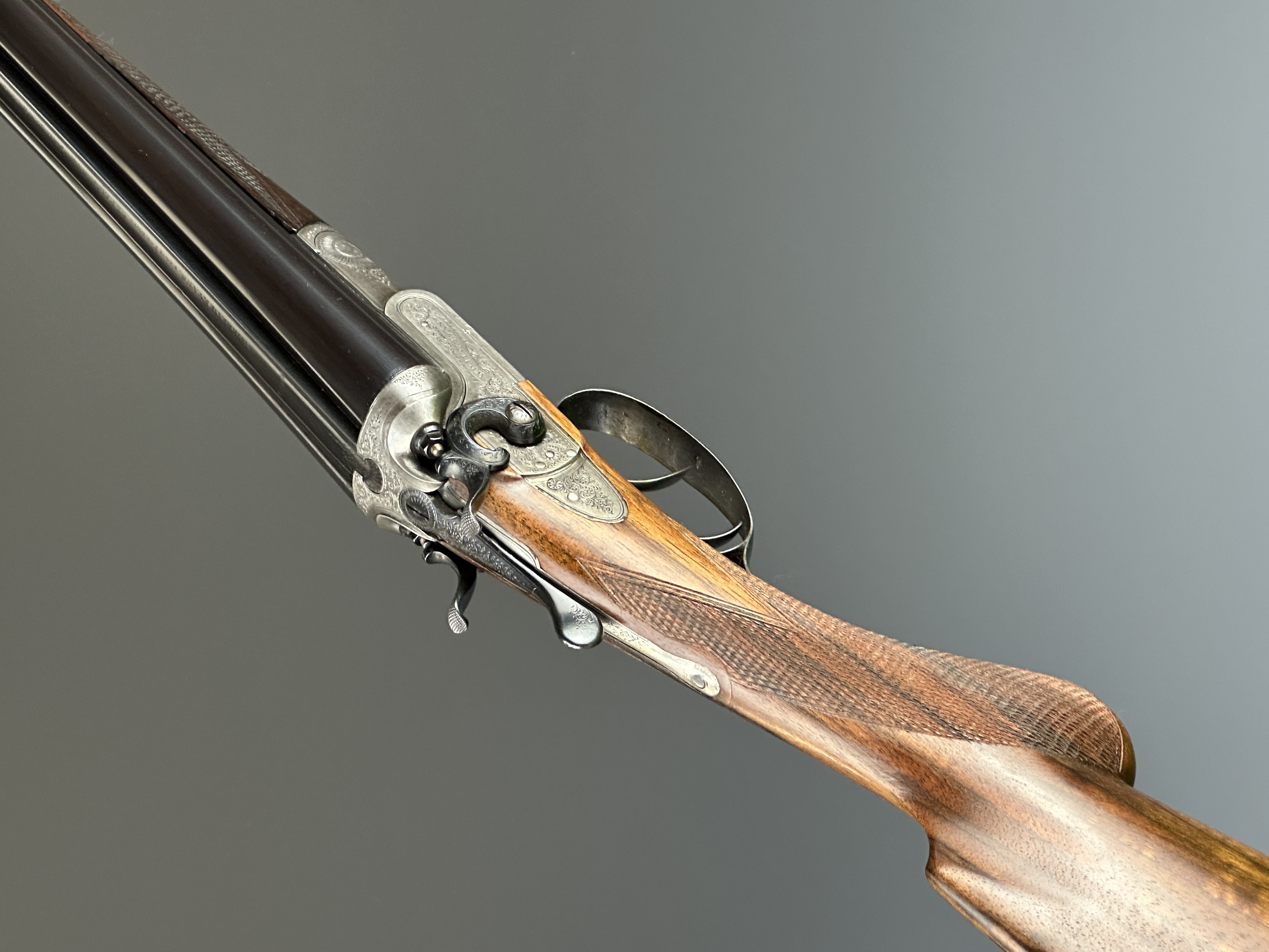 William Evans 28 bore side by side hammer action shotgun with named and engraved locks, engraved - Image 29 of 56