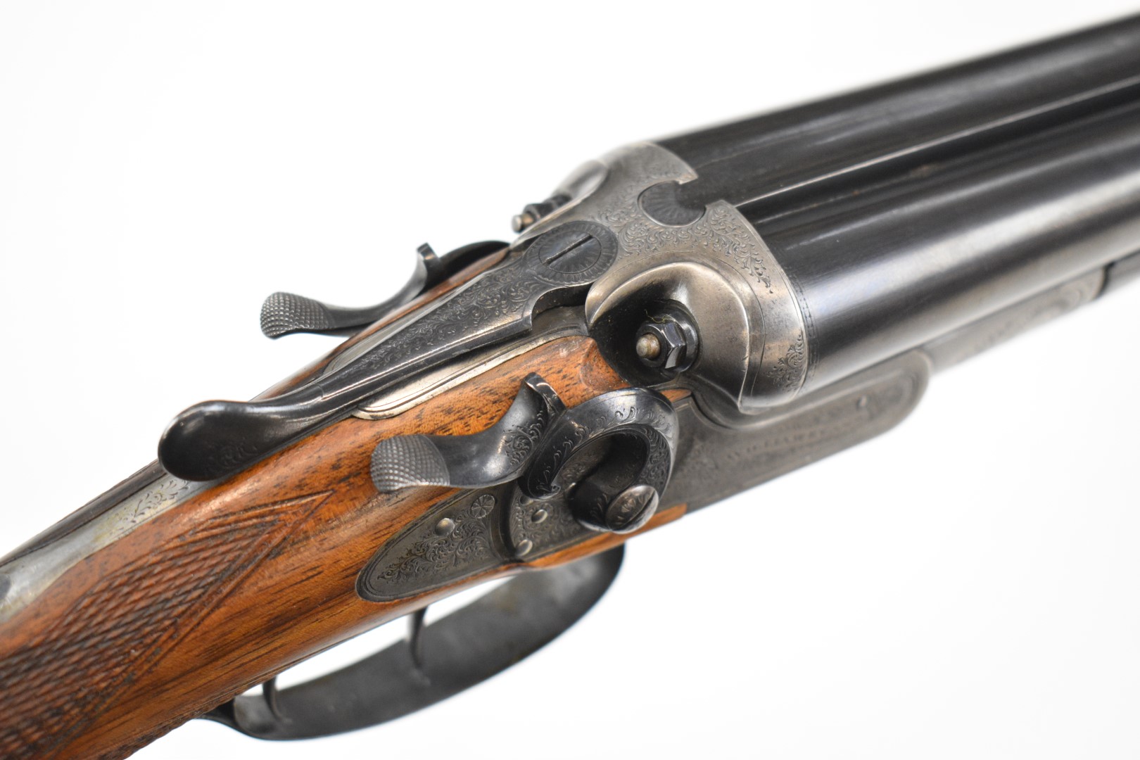 William Evans 28 bore side by side hammer action shotgun with named and engraved locks, engraved - Image 21 of 56