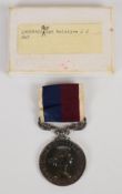 Royal Air Force Long Service and Good Conduct medal named to Q4004402 A/Sgt J J McIntyre RAF, with