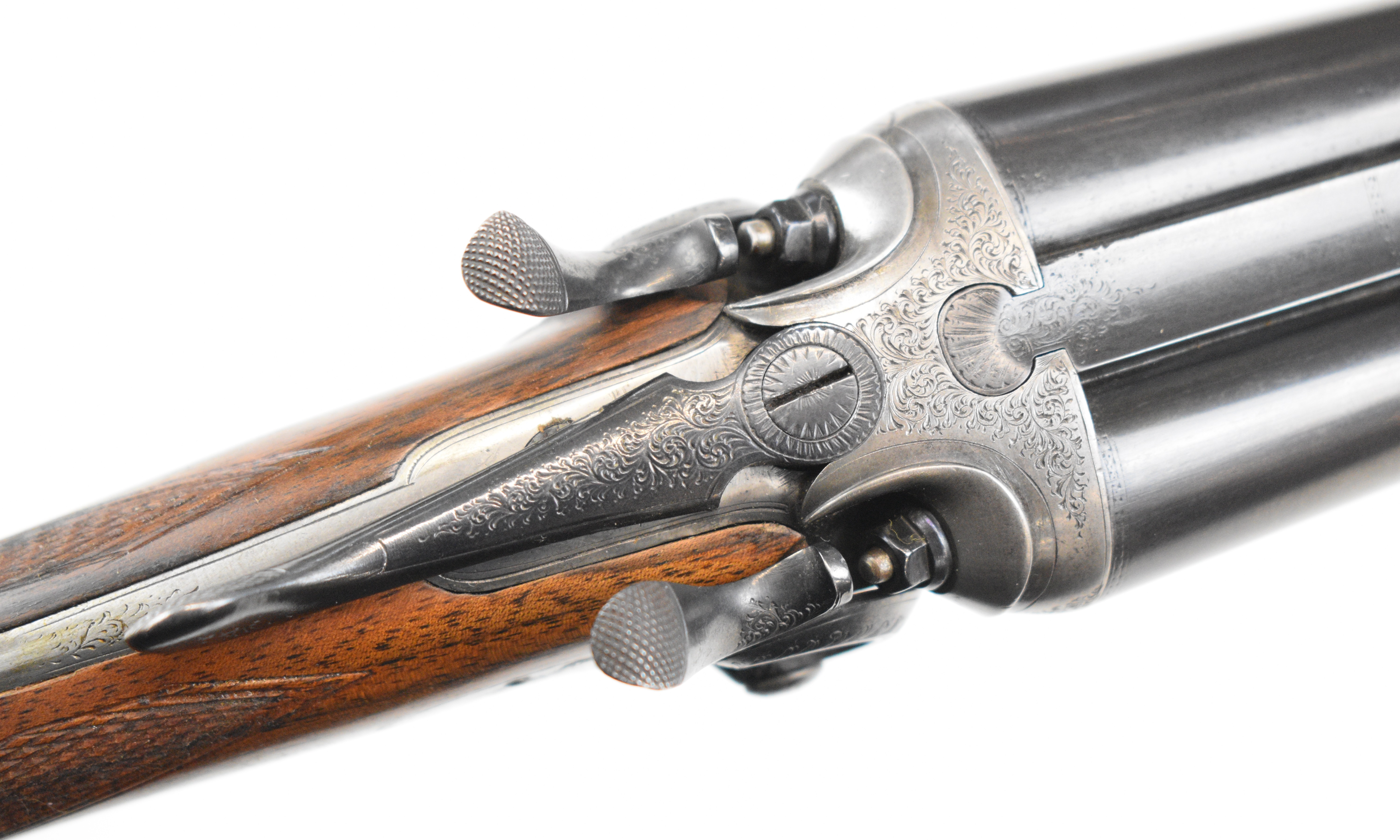 William Evans 28 bore side by side hammer action shotgun with named and engraved locks, engraved - Image 47 of 56