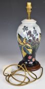 Moorcroft table lamp decorated in the Blackberry pattern, H40cm