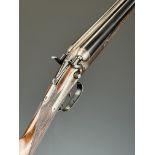 Thomas Page-Wood of Bristol .410 side by side hammer action shotgun with line engraved locks,