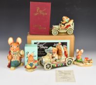 Pendelfin figures Millennium Queen, Dasher, Cracker and Uncle Henry, two boxed, tallest 19cm