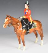 Beswick figure of Queen Elizabeth II mounted on Imperial Trooping the Colour, H28cm