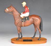 Beswick Connoisseur figure of Red Rum, Brian Fletcher Up, H34cm