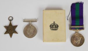 British Army General Service Medal with clasp for Palestine 1945-48 named to W/331441 Pte M Spurrier