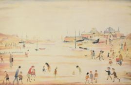 Laurence Stephen Lowry, RBA, RA, (1887-1976) signed limited edition (138/500) print 'On The Sand',