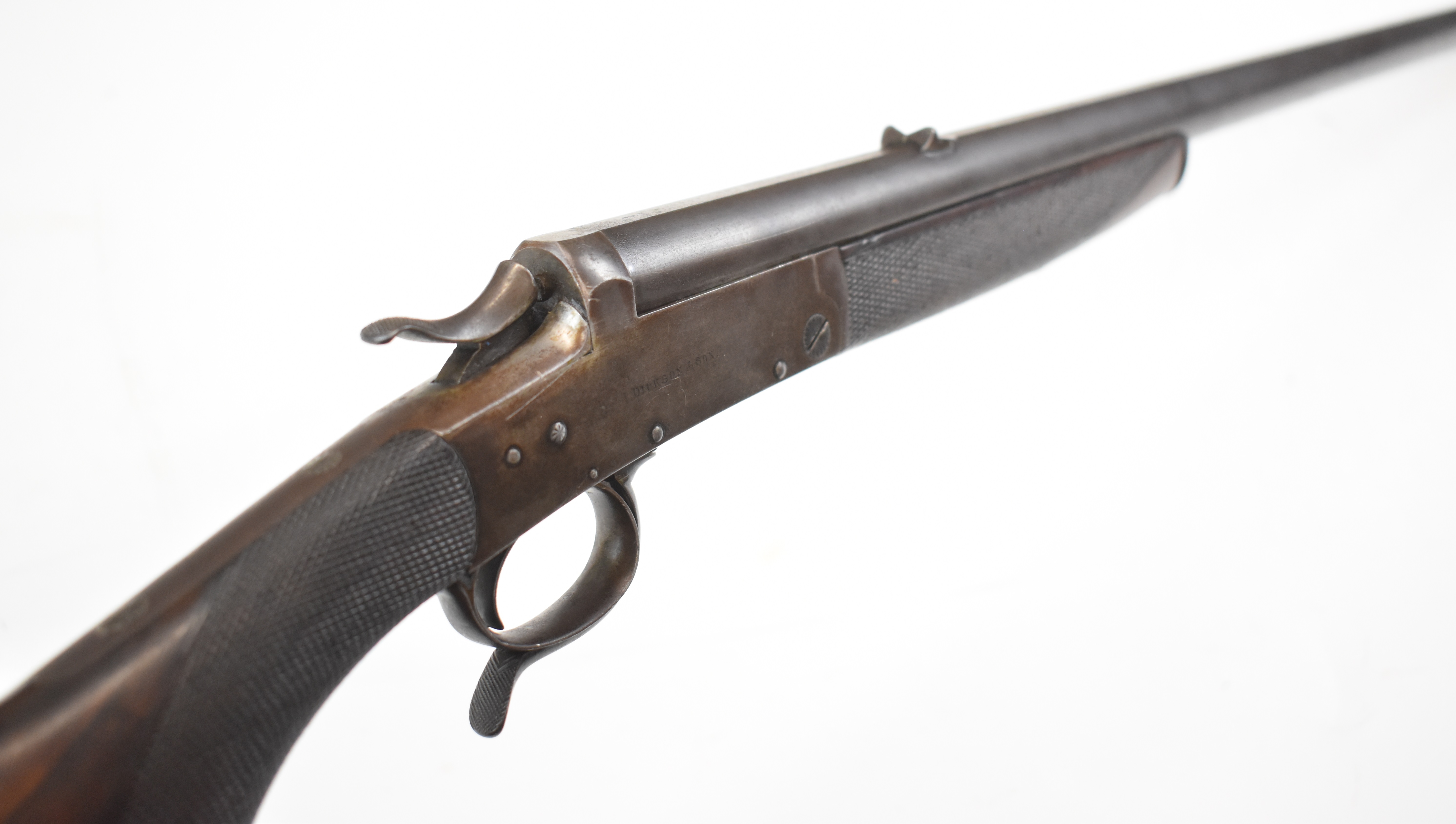 John Dickson & Son .360 No.5 or .380 hammer action rook & rabbit rifle ...