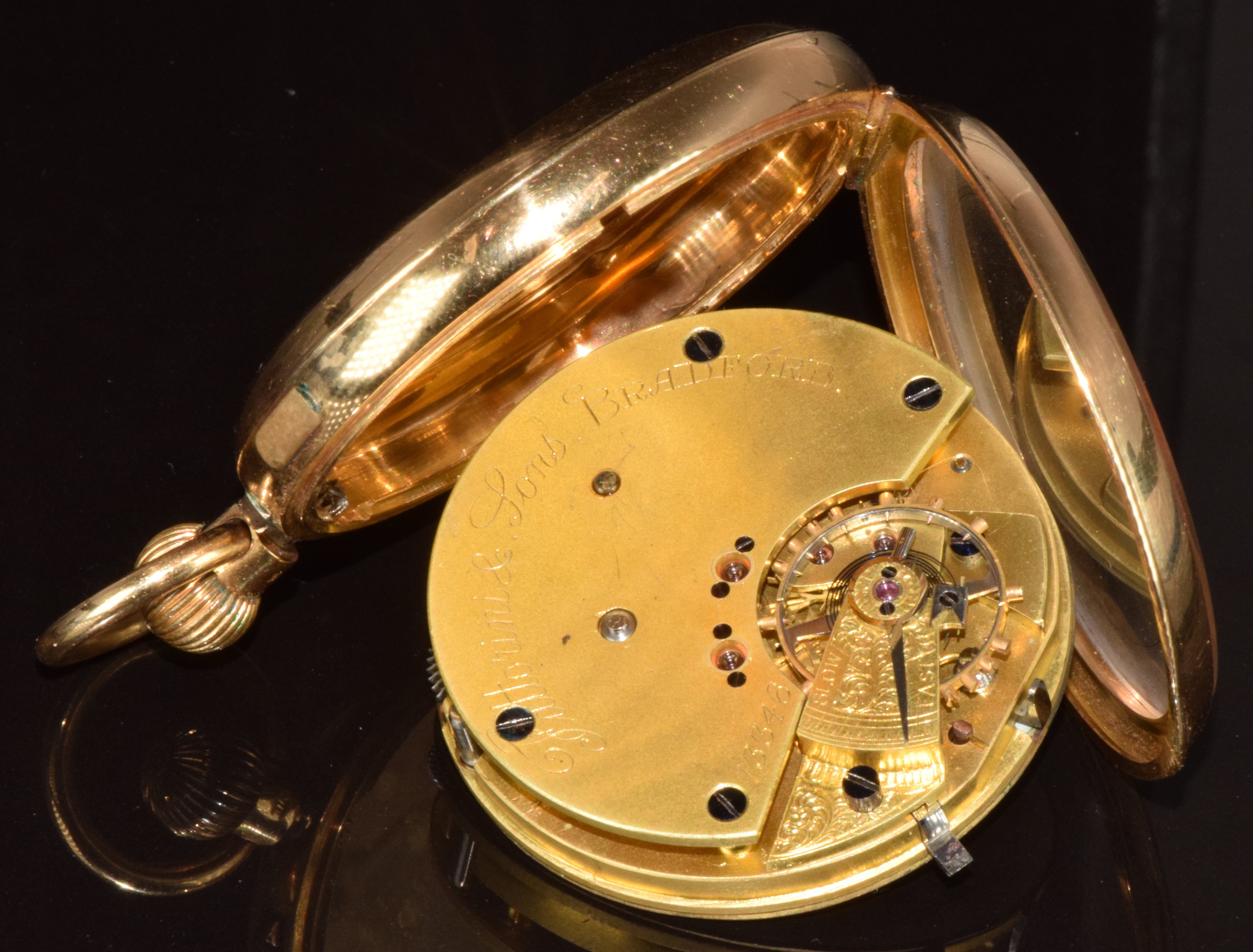 Fattorni & Sons 18ct gold keyless winding open faced doctor's ...