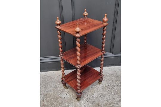 A small mahogany three-tier whatnot, 80.5cm high x 37cm wide. - Image 1 of 3