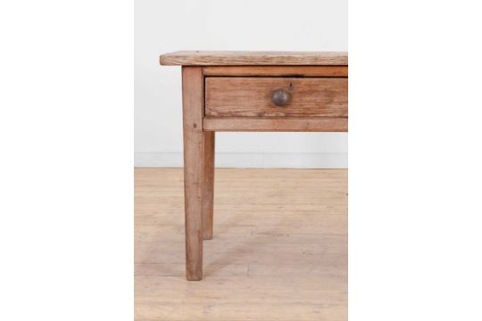 A scrubbed pine farmhouse table, - Image 7 of 16