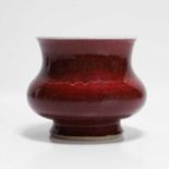 A Chinese sang-de-boeuf glazed porcelain vase,