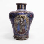 A large pottery vase,