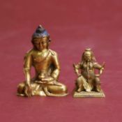 A Tibetan gilt-bronze Shakyamuni Buddha,