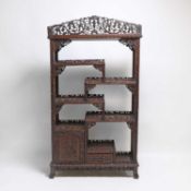 A Chinese hardwood display cabinet,