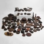 A collection of 108 assorted Chinese and Japanese carved hardwood vase stands,