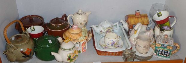Assorted china teapots and other china