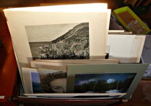 Folio of mid-century large black and white photograph studies and portraits