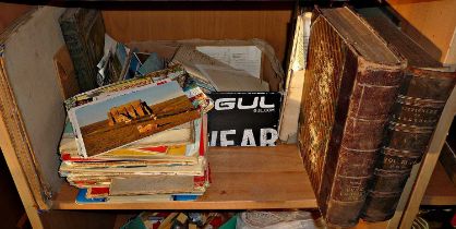 Two volumes of "The Dictionary of Gardening" 1887 (A/F), "The Leisure Hour" 1864 and assorted