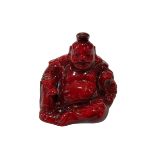 Royal Doulton flambé buddha, 10cm.