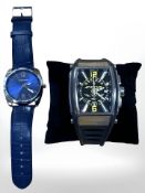 Two gentleman's wristwatches by Locman and Azzaro.