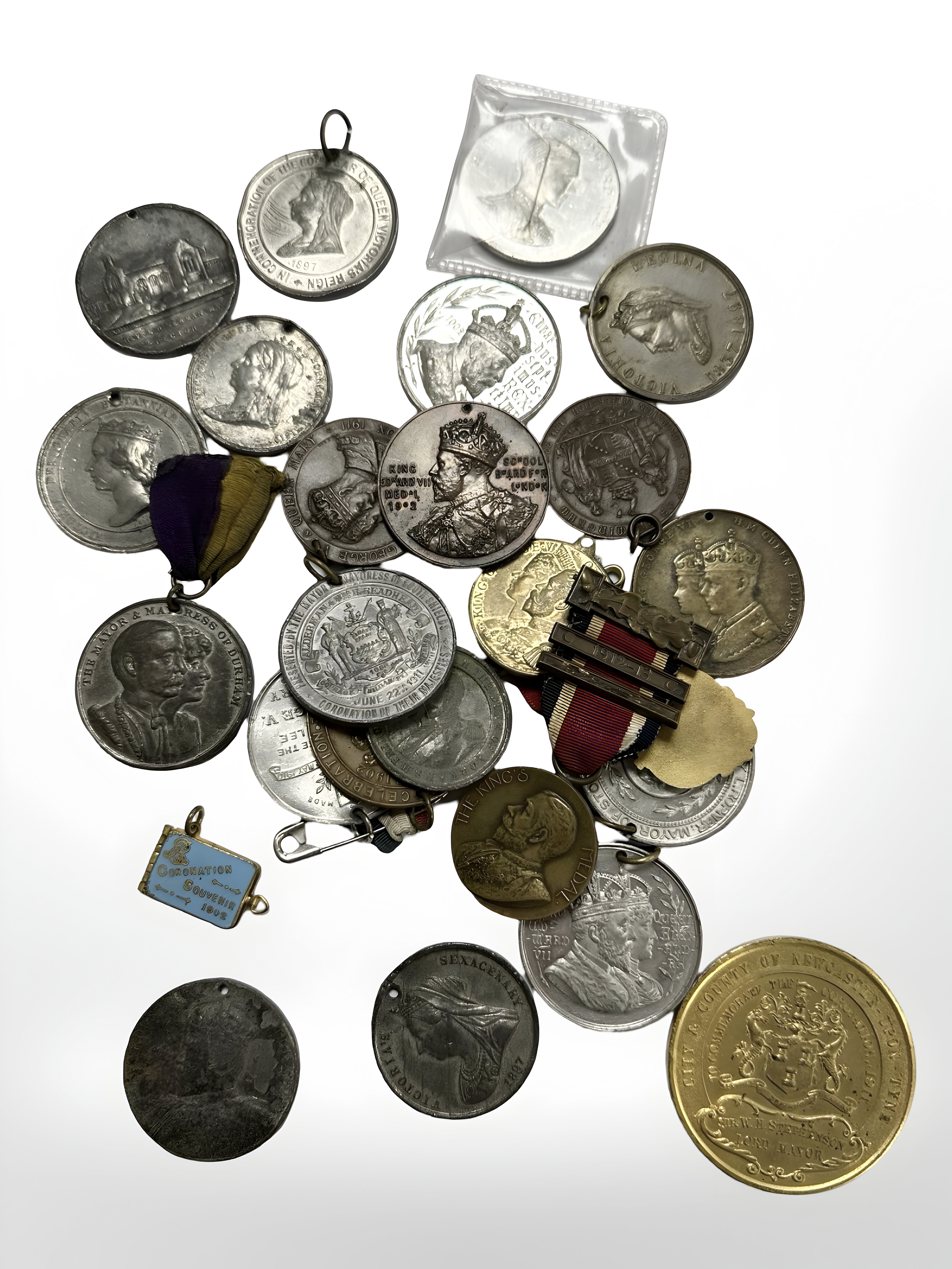 A collection of Coronation, Jubilee and other medals, Queen Victoria and Edward VII, Newcastle,