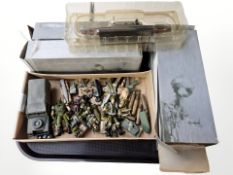 A group of Atlas Editions die cast scale model battleships,