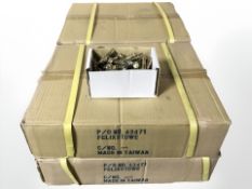 A large quantity of sleeve anchor bolts with flange nuts.