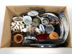 Oriental export items, coral specimen, ceramics, etc.