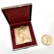 Two French bronze medallions,