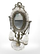 An early 20'th Century Continental ornate vanity mirror,