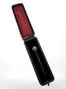 A 15ct gold stick pin, length 6cm CONDITION REPORT: 1.