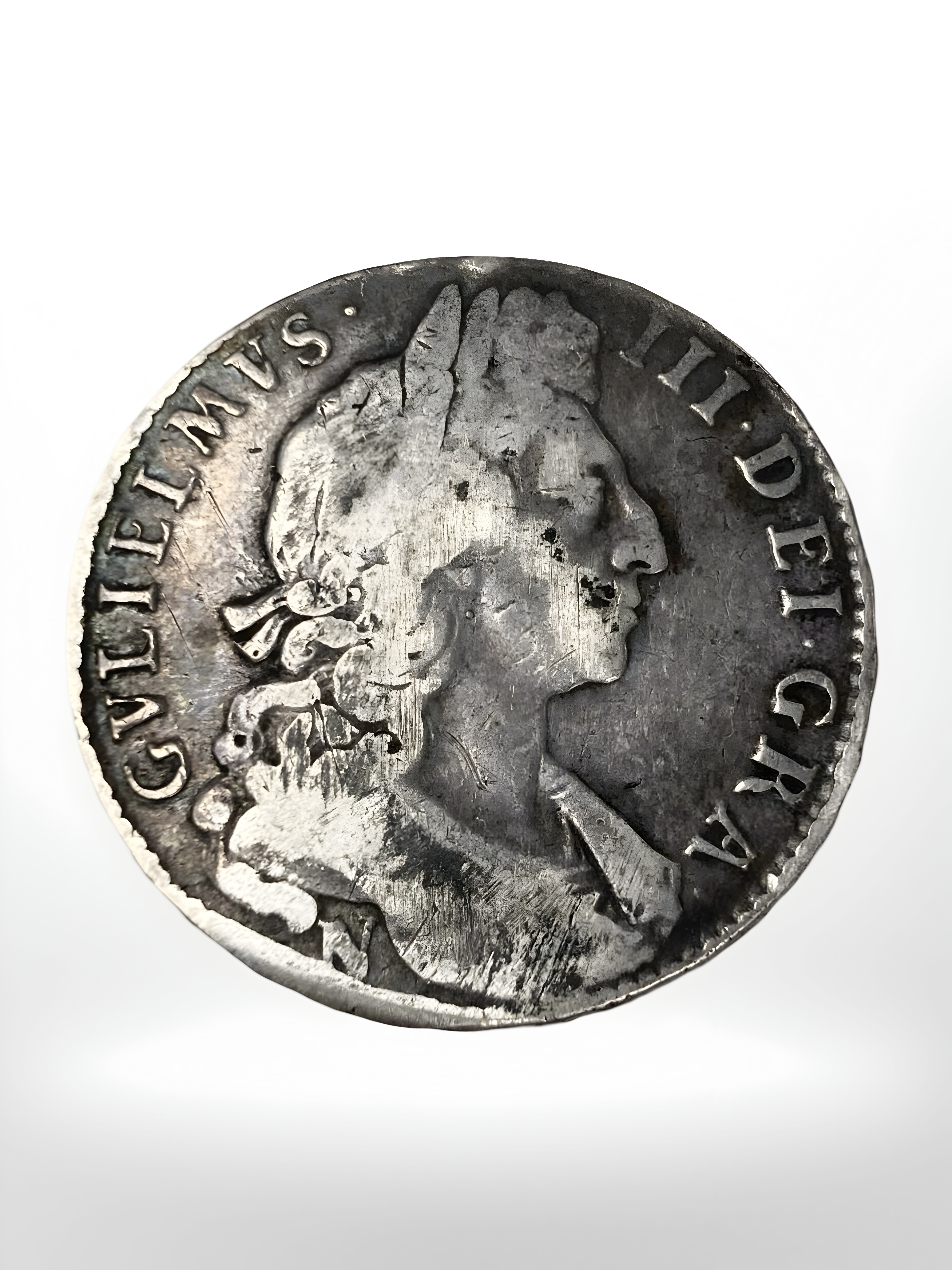 A William III half crown, 1697.
