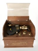 A reproduction wireless phonograph.
