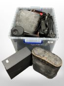 A group of binoculars including Pentax, spotting scope,