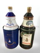 Two Bells Scotch Whisky decanters,