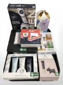 A group of boxed cosmetic gift sets, keyring, etc.