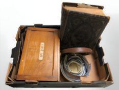 A Victorian leather bound bible,