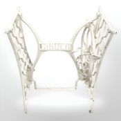 A Singer treadle sewing machine base