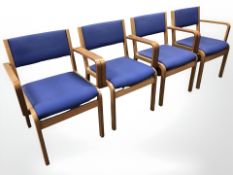A set of four Danish Purup office armchairs