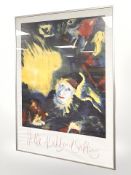 A Helle Abildgaard Salting poster depicting a clown, 51 cm x 71 cm.