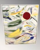 Danish School : An abstract canvas, oil on canvas, 100 cm x 120 cm.