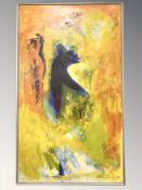 Danish School : Dancing figures, oil on canvas, 95 cm x 163 cm.