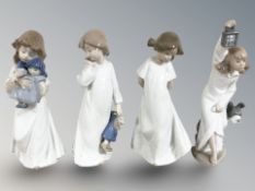 Four Nao figures of girls.