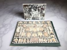 A signed photograph of Peter Beardsley and Paul Gascoigne, 32cm by 42cm,