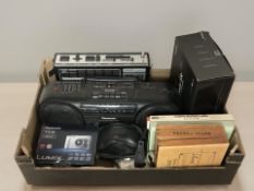 Electricals including a Panasonic stereo radio cassette recorder, Lumix digital camera,