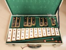 A vintage xylophone.