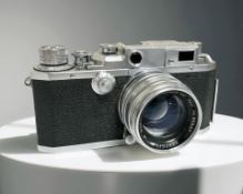 Canon Model IV F Rangefinder with Serenar 50mm f:1.8 lens, Model No. 70387, circa early 1950s.