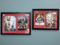 A World Wrestling Entertainment framed montage signed by Randy Orton,